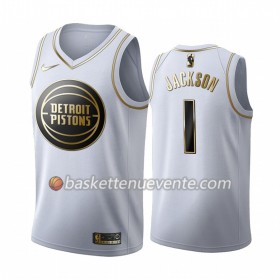 Maillot Basket Detroit Pistons Reggie Jackson 1 2019-20 Nike Blanc Golden Edition Swingman - Homme